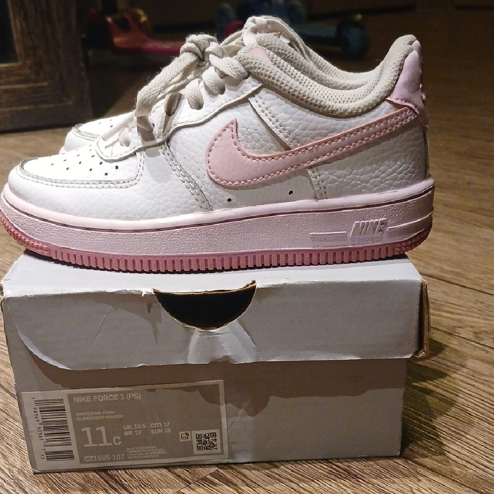 Nike Air Force 1 White, Pink Foam and Rose Kids' Sneakers